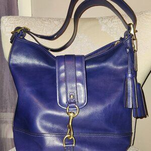 Coach Legacy Leather Large Duffle Horsebit Closure - PURPLE - EUC